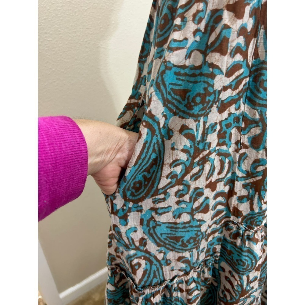 House Of Harlow 1960 Peasant Hippie Dress S 100% Cotton Cottagecore Boho Maxi - Picture 7 of 10